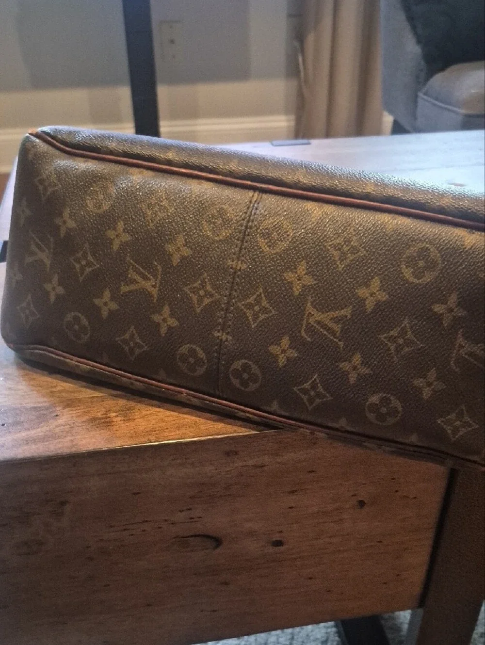 Louis Vuitton Monogram Canvas Hobo Bag in Brown and Tan